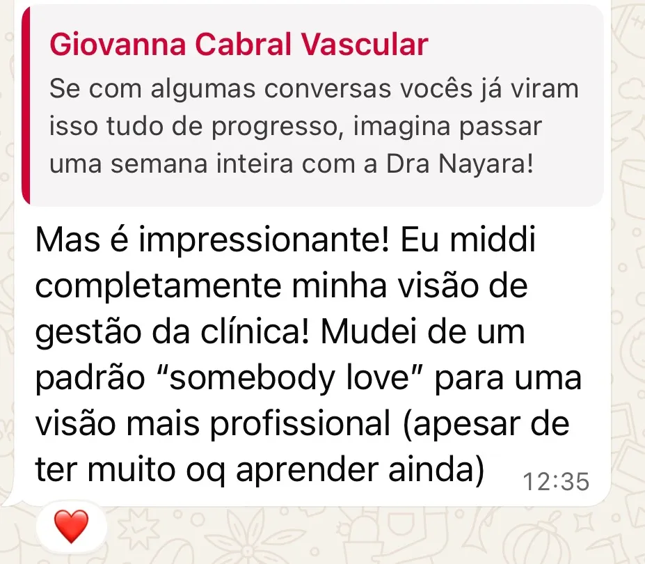 Curso Clinic - Dra. Nayara Cioffi - Depoimento